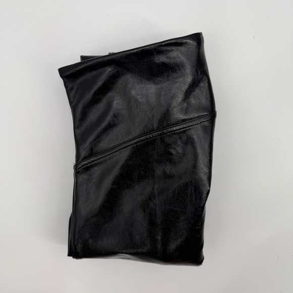 Spanx XL Tall Faux‎ Leather Leggings High Waisted Black Pants - Picture 1 of 7